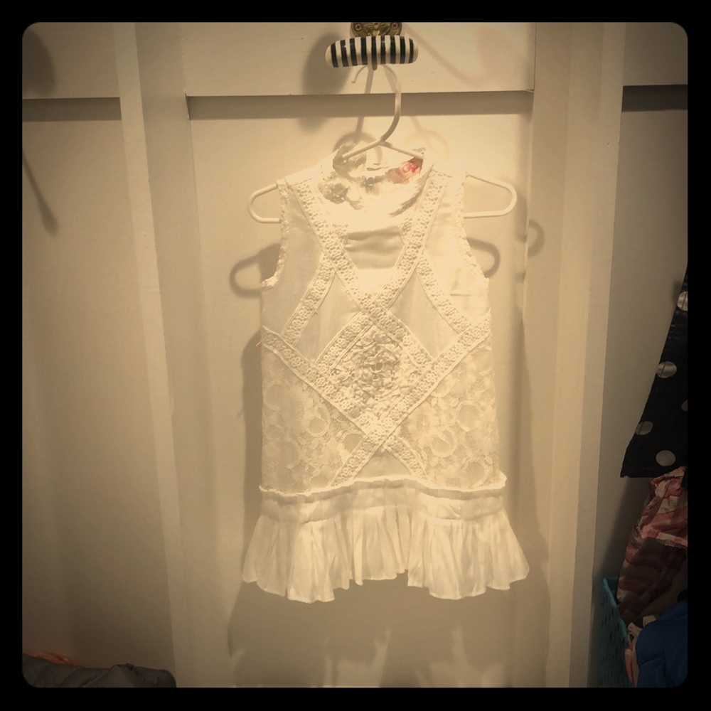 2T toddler white linen dress